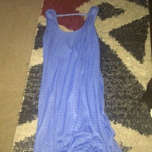 Blue high low dress